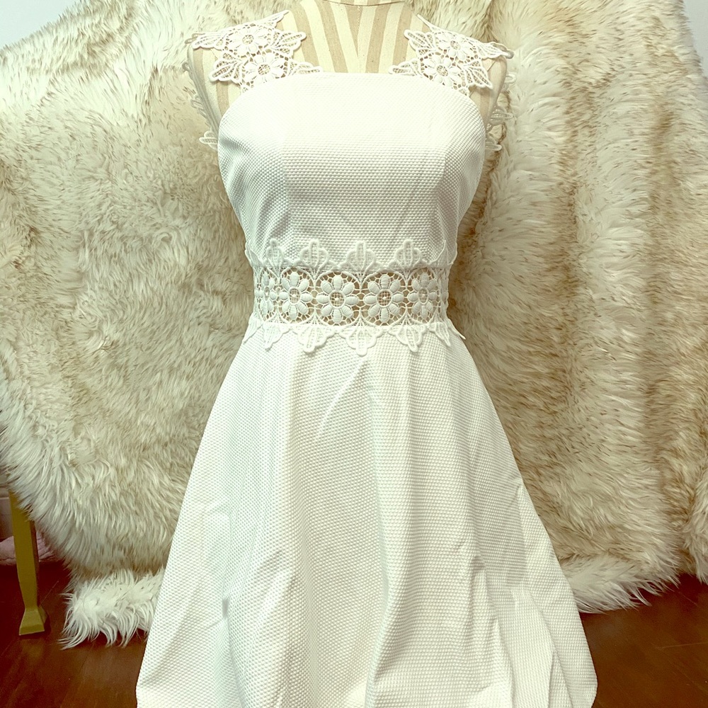 Ted baker embroidered strap dress